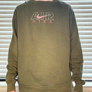 Nike Men's Green and Pink Sweatshirt